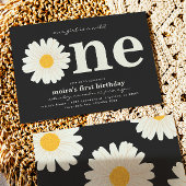 Daisy First Birthday Invitation Kaart