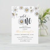 Daisy First Birthday Invitation - Wild One - WH Kaart (Staand voorkant)