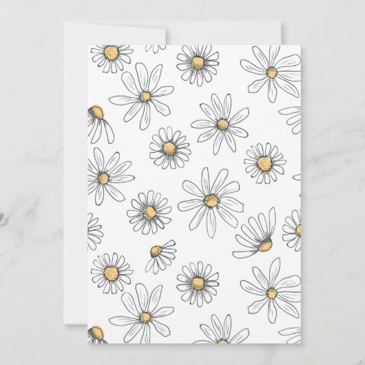 Daisy First Birthday Invitation - Wild One - WH Kaart (Achterkant)