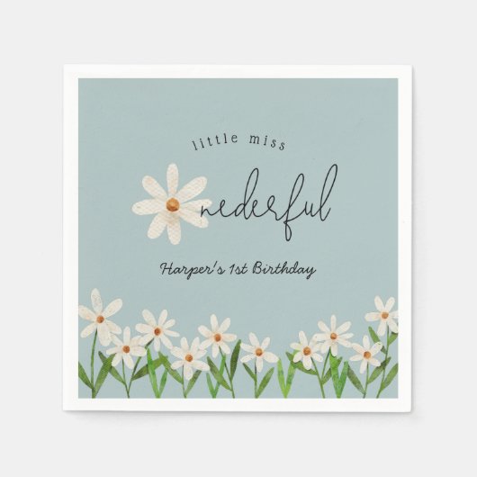 Daisy First Birthday Little Miss Onederful Servet (Voorkant)