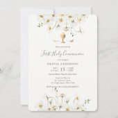 Daisy First Community Floral Invitation Kaart (Voorkant)