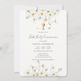 Daisy First Community Floral Invitation Kaart