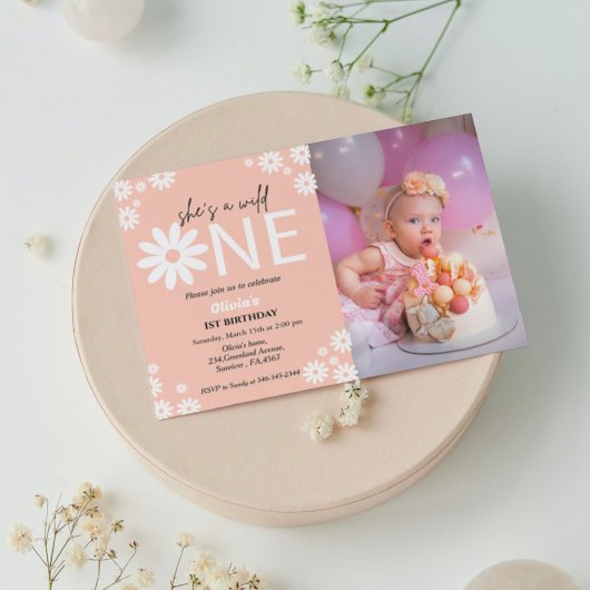 Daisy First verjaardagsfeest Bohemian wild één Kaart