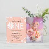 Daisy First verjaardagsfeest Bohemian wild één Kaart (Staand voorkant)