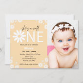 Daisy First verjaardagsfeestje bohian wild One Inv Kaart (Voorkant)