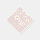 Daisy floral 1e verjaardag servet (Hoek)