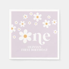 Daisy floral 1e verjaardagsluiers servet