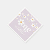 Daisy floral 1e verjaardagsluiers servet (Hoek)