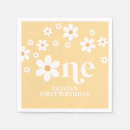 Daisy floral 1e verjaardagsluiers servet