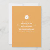 Daisy Floral 1st Birthday Invitation Kaart (Achterkant)