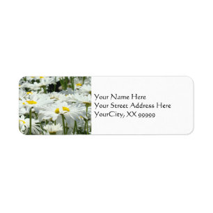 Daisy Floral Adresetiketten douane Daisies Etiket