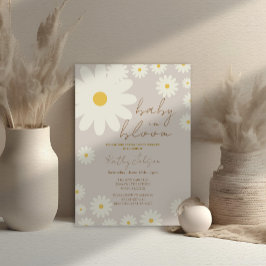 Daisy Floral Baby in Bloom Shower Kaart
