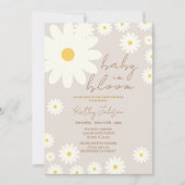 Daisy Floral Baby in Bloom Shower Kaart (Voorkant)