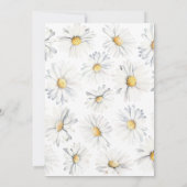 Daisy Floral Baby shower bewerkbare achtergrondkle Kaart (Achterkant)