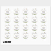 Daisy Floral Baby shower Favor Ronde Sticker (Vel)