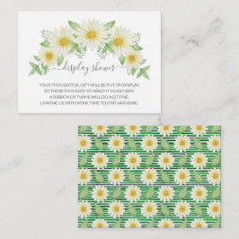 Daisy Floral Baby shower Gift Display, vers Informatiekaartje