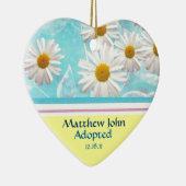 Daisy Floral Birth Announcement Ornament (Rechts)
