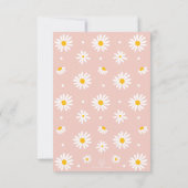 Daisy Floral Blush Wild One Girl 1e verjaardag Kaart (Achterkant)