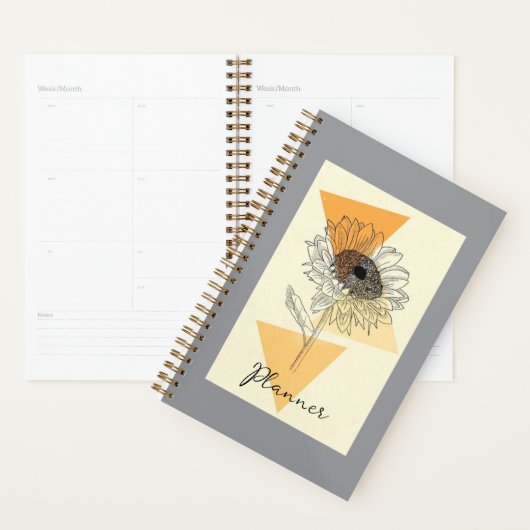 Daisy Floral Bohemian Journal 🌼🖤💛 Planner (Display)