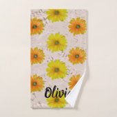 Daisy floral bouquet bad handdoek (Handdoek)