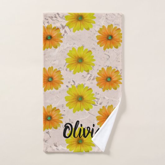Daisy floral bouquet bad handdoek (Handdoek)