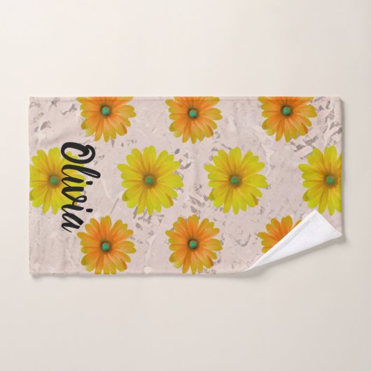 Daisy floral bouquet bad handdoek (Handdoek)