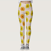 Daisy floral bouquet leggings (Voorkant)