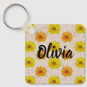 Daisy floral bouquet sleutelhanger (Voorkant)