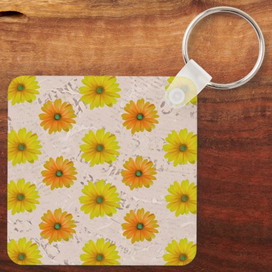 Daisy floral bouquet sleutelhanger (Achterkant)