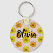 Daisy floral bouquet sleutelhanger (Voorkant)
