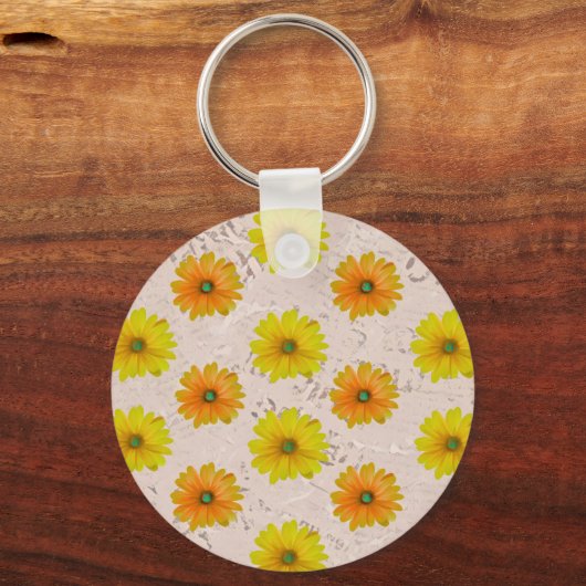 Daisy floral bouquet sleutelhanger (Achterkant)