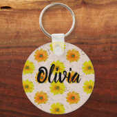 Daisy floral bouquet sleutelhanger (Voorkant)