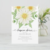 Daisy Floral Bridal Lingerie Shower Kaart (Staand voorkant)