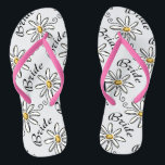 Daisy Floral Bride Teenslippers<br><div class="desc">Bride teenslippers en casual schoeisel</div>