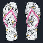 Daisy Floral Bride Teenslippers<br><div class="desc">Bride teenslippers en casual schoeisel</div>