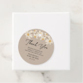 Daisy Floral Brown Baby shower Bedankt Bedankjes Labels (In situ)