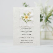 Daisy Floral Bruiloft Save The Date (Staand voorkant)