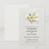 Daisy Floral Bruiloft Save The Date (Voorkant / Achterkant)