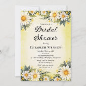 Daisy Floral Bruiloftsborrel Botercrème Tuinfeest Kaart (Voorkant)