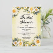 Daisy Floral Bruiloftsborrel Botercrème Tuinfeest Kaart (Staand voorkant)