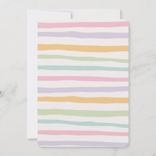 Daisy Floral Bunny 1e verjaardag Kaart (Achterkant)