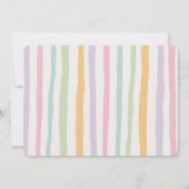 Daisy Floral Bunny 1st Birthday Foto Kaart (Achterkant)