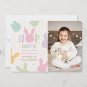 Daisy Floral Bunny 2e verjaardag Kaart (Voorkant)