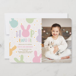 Daisy Floral Bunny 2e verjaardag Kaart