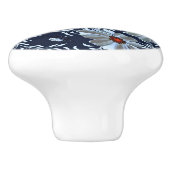 Daisy Floral Ceramic Knob Keramische Knop (Zijkant)