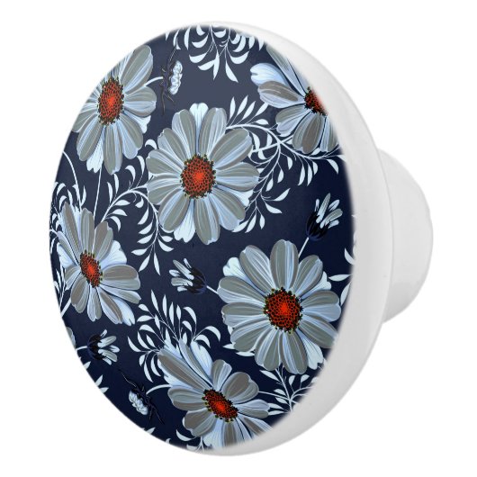 Daisy Floral Ceramic Knob Keramische Knop (Rechts)