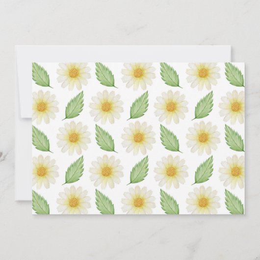 Daisy Floral First Community Invitation Kaart (Achterkant)