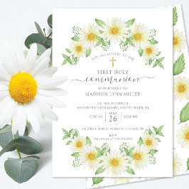 Daisy Floral First Community Invitation Kaart