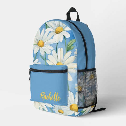 Daisy Floral gepersonaliseerd Bedrukte Rugzak (Achterkant Hoek Rechts)