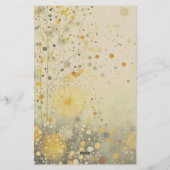 Daisy Floral geperste bloemen Briefpapier (Achterkant)